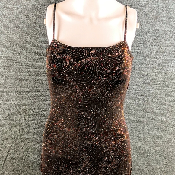 Vintage Dresses & Skirts - Vintage Alexia Admor Sparkly Maxi-Dress